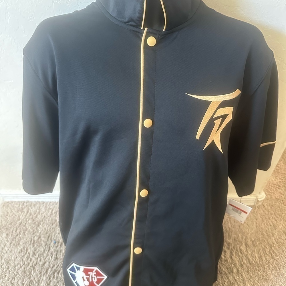 NWT Nike Toronto Raptors Button All Star 75 Year Black Gold men’s Sz l Large - Picture 9 of 12